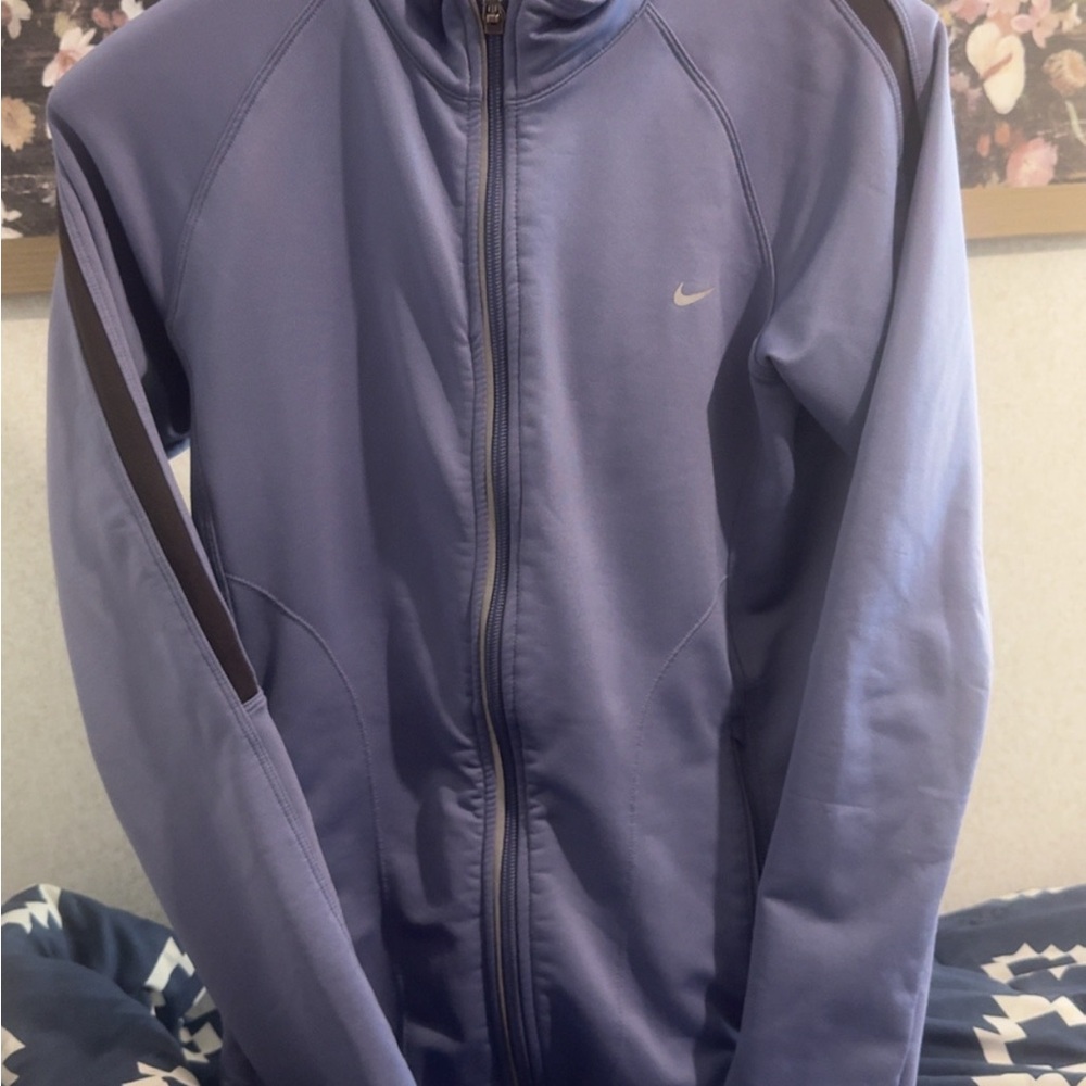 Nike Blue Windbreaker Jacket Athletic Performance